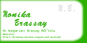 monika brassay business card